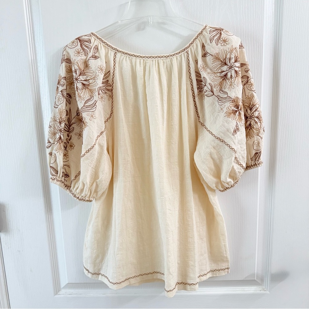 Max Studio Floral Embroidered Blouse - Picture 5 of 6